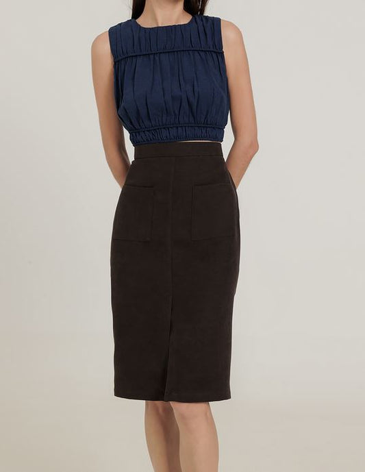 Pocketed Midi Skirt